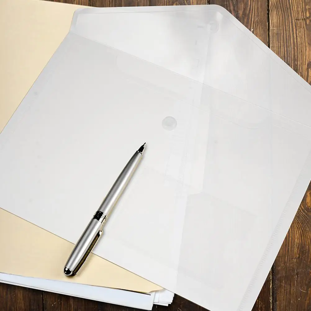 12 Pcs A5 File Bag Secure Document Folder Pouch Wear-resistant Office Test Paper Pp Plastic