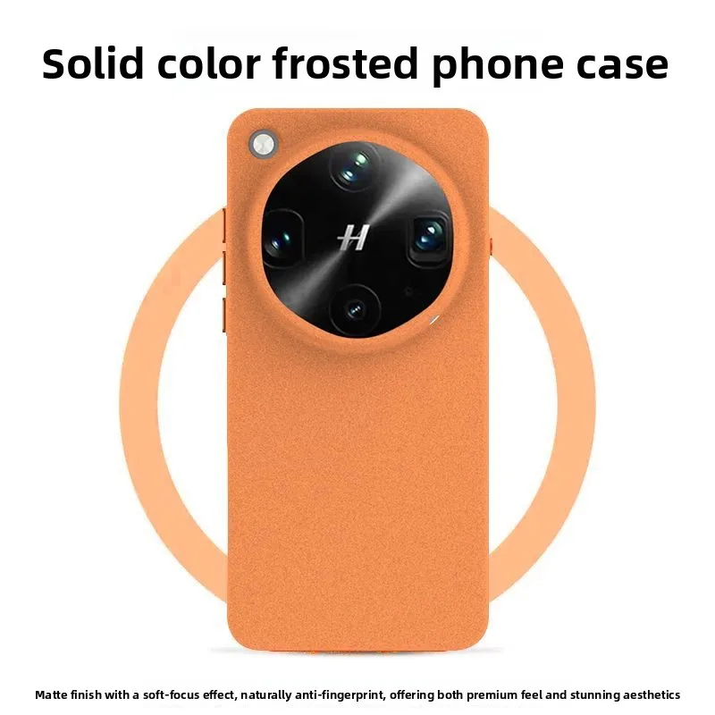 

For OPPO Find X9 Ultra Case Rock Sand Texture Frosted Acrylic Built-in Magnetic Cover Shockproof for Magsafe Wireless Charging
