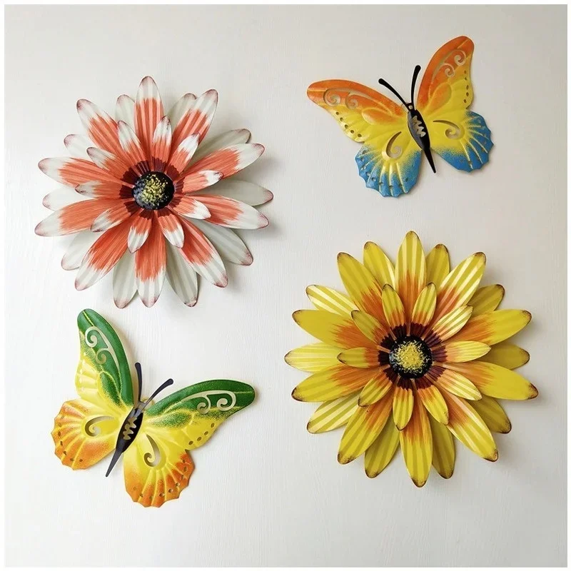 Adorno metálico de pared 3D – Flor margarita para exterior - imagen 5