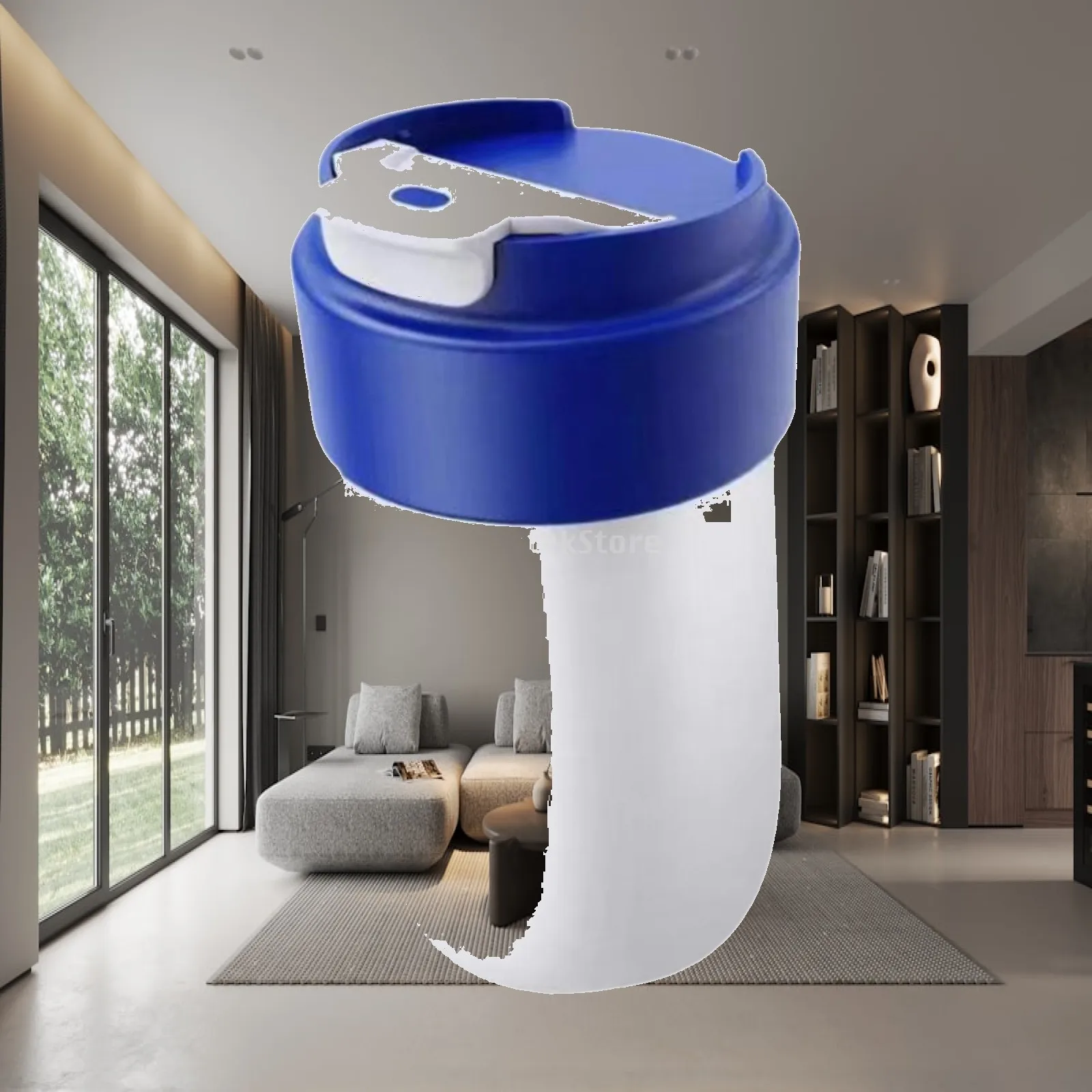 Leakproof Thermal Coffee Tumbler Double Wall Insulated Cup with Flip Lid for Car Office Use