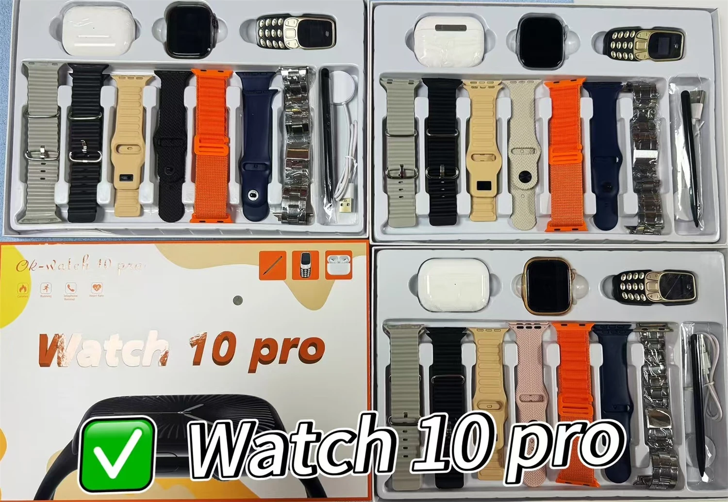 

7 Watch Straps New Watch10 Pro Smartwatch 2.2HD Amoled Circular Screen ECG Monitoring Reloj inteligente with Protective Case2025