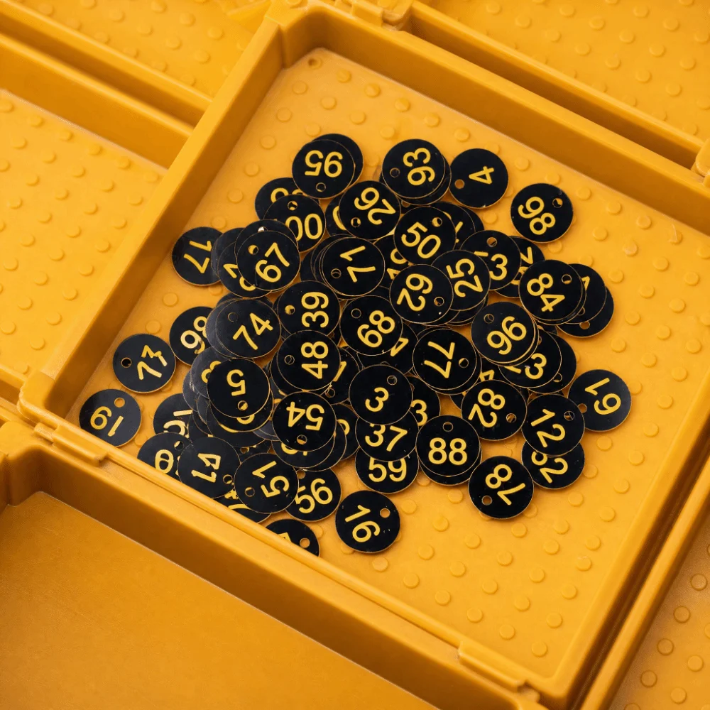 100Pcs Hole Design Round Number Tags Bright Colors Durable Beehive Signs ABS Numbered 1-100 Beekeeping Accessories