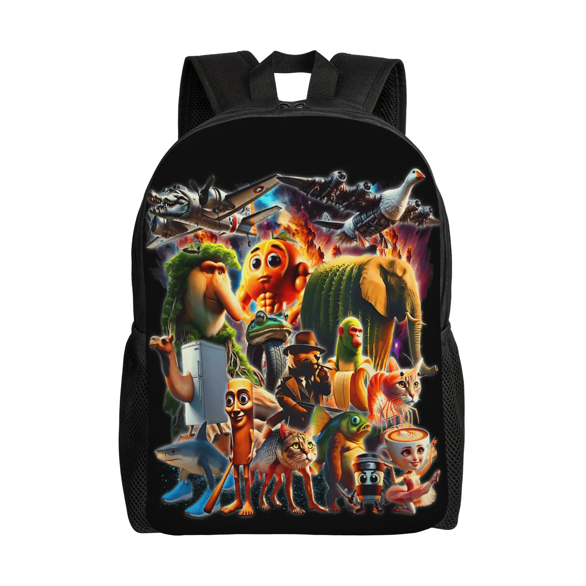 

Итальянский модный рюкзак с принтом животных, спортивный, студенческий, деловой, для поколения Z, городской рюкзак для мужчин и женщин, сумка через плечо для колледжа