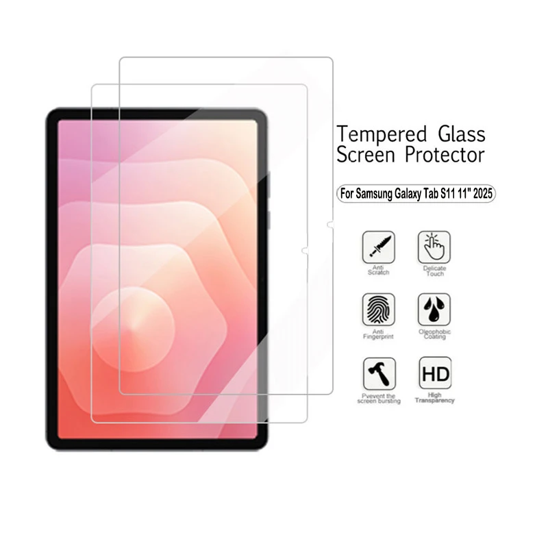 2PCS-For Samsung Galaxy Tab S11 11 inch 2025 Tempered Glass Film SM-X730/SM-X736 11