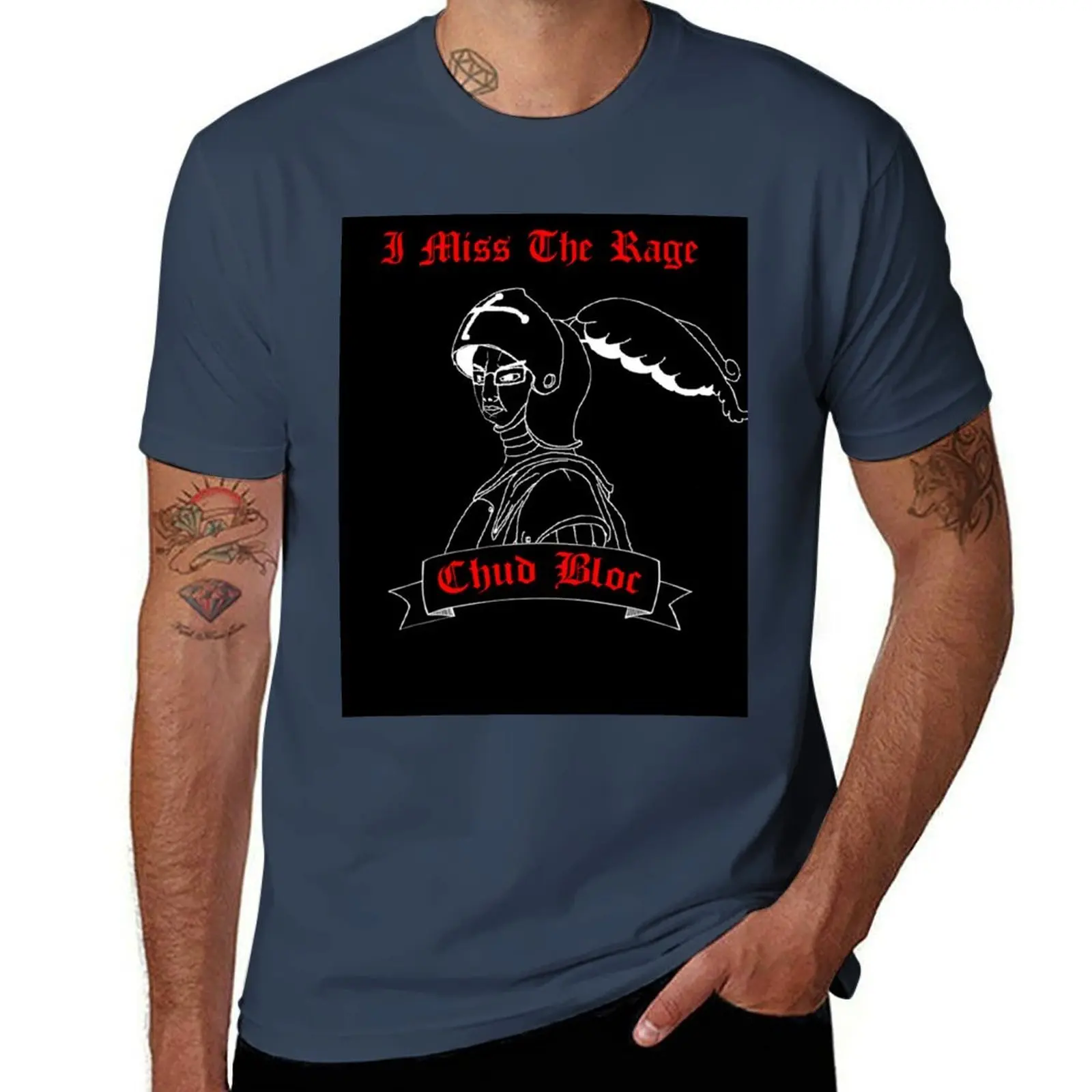 

Chud Knight T-Shirt Basic Solid Color Casual Tee Shirt