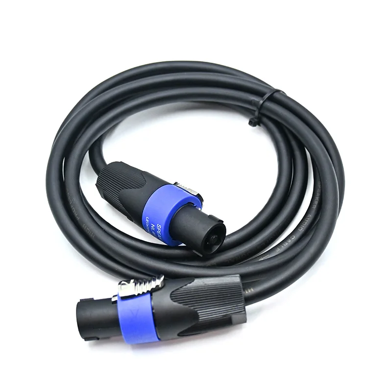 Professional NL4FX Speakon Audio Speaker Cable 20m 10m 5m 3m 2m 1.5m NL4 4 Pole 2 Conductor OFC Bare Copper Power Cable