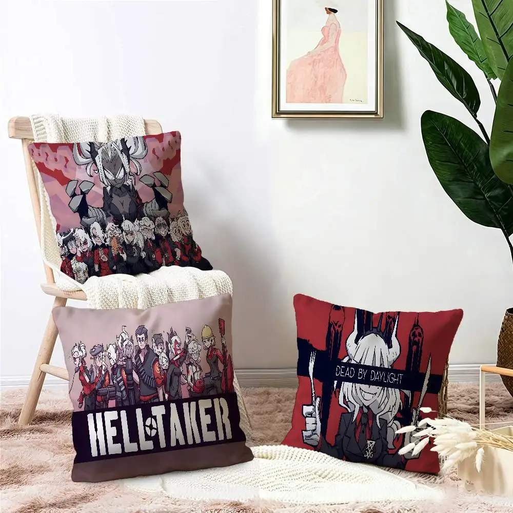 H-Helltaker G-Game Pillow Cover for Bedroom Room and Living Room Sofa Decorative Cushion Cover