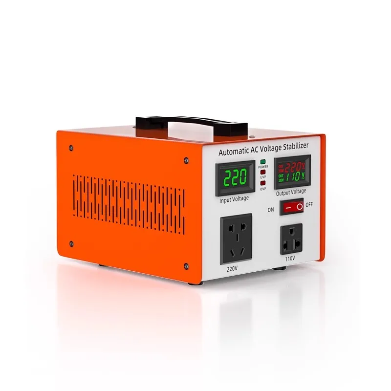 단상 AC 전압 안정기, 자동 가정용 냉장고 에어컨, 고출력 안정기, AC 90V-140V, 500W ~ 5000W