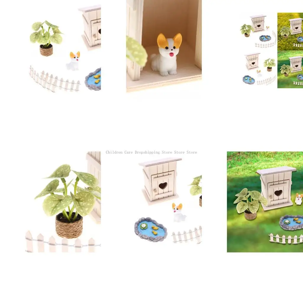 Fairies House Decors Miniature Gnomes Sculpture Model Figurine Set for Doll House