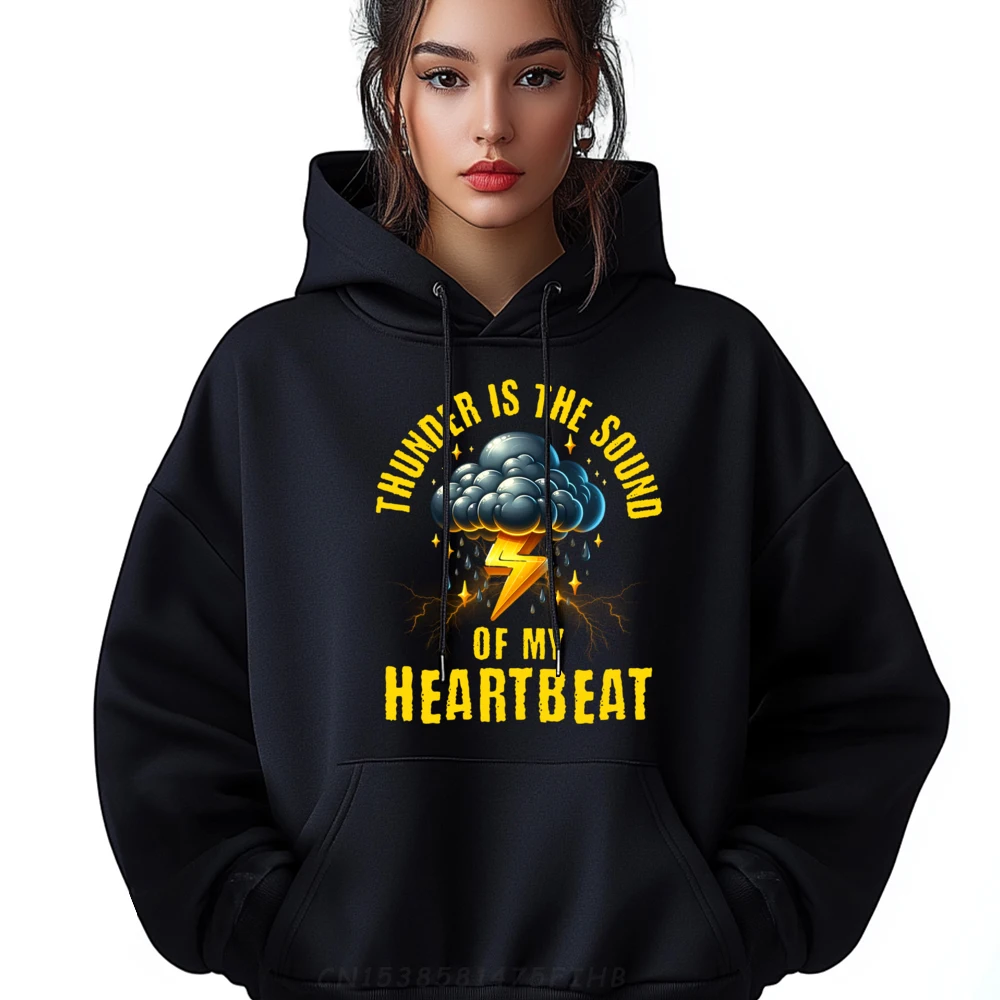 

Thunder In Your Heartbeat Graphic Sweatshirts Sweater Oversized Design Christmas Sweater Man Hooded Shirt