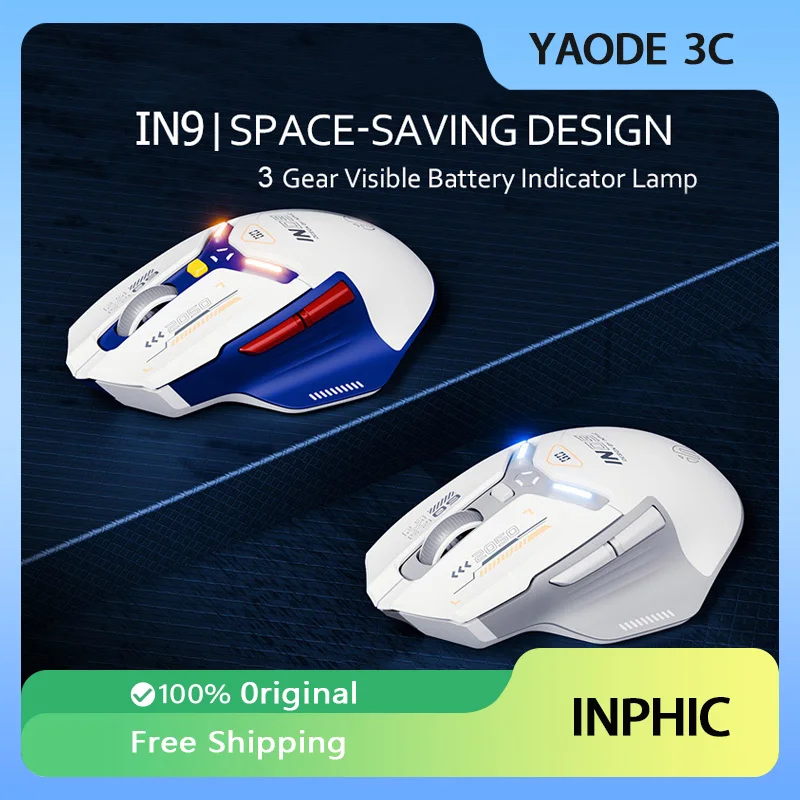 inphic mouse para jogos recarregavel sem fio mouse optico programavel 24g modo bluetooth 10000dpi 10000dpi botoes in9 01