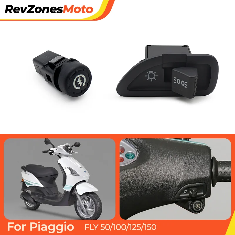 

Motorcycle Headlight Combination Switch Start Button For PIAGGIO FLY50 FLY100 FLY125 FLY150 Handlebar Control Switch