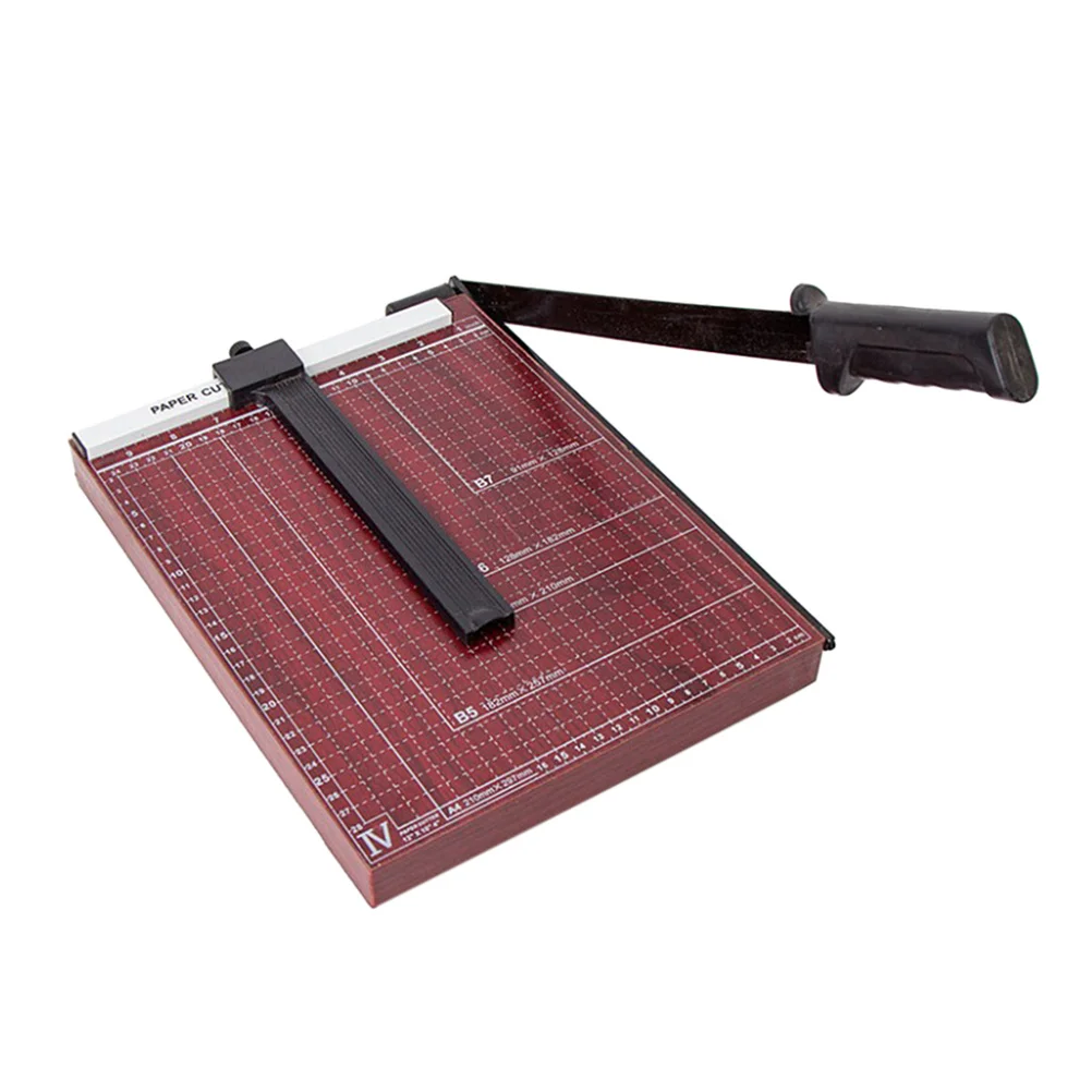 Paper Cutter A4 Guillotine Trimmer Heavy Duty Gridded Base For Home Office School Craft Cutting Adjustable Safety Lock