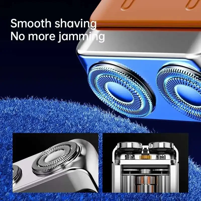 Electric Razor IPX7 Waterproof Mini Dual-Head Magnetic Ultra-clean Shaving Portable Digital Display Electric Beard Knife image 3