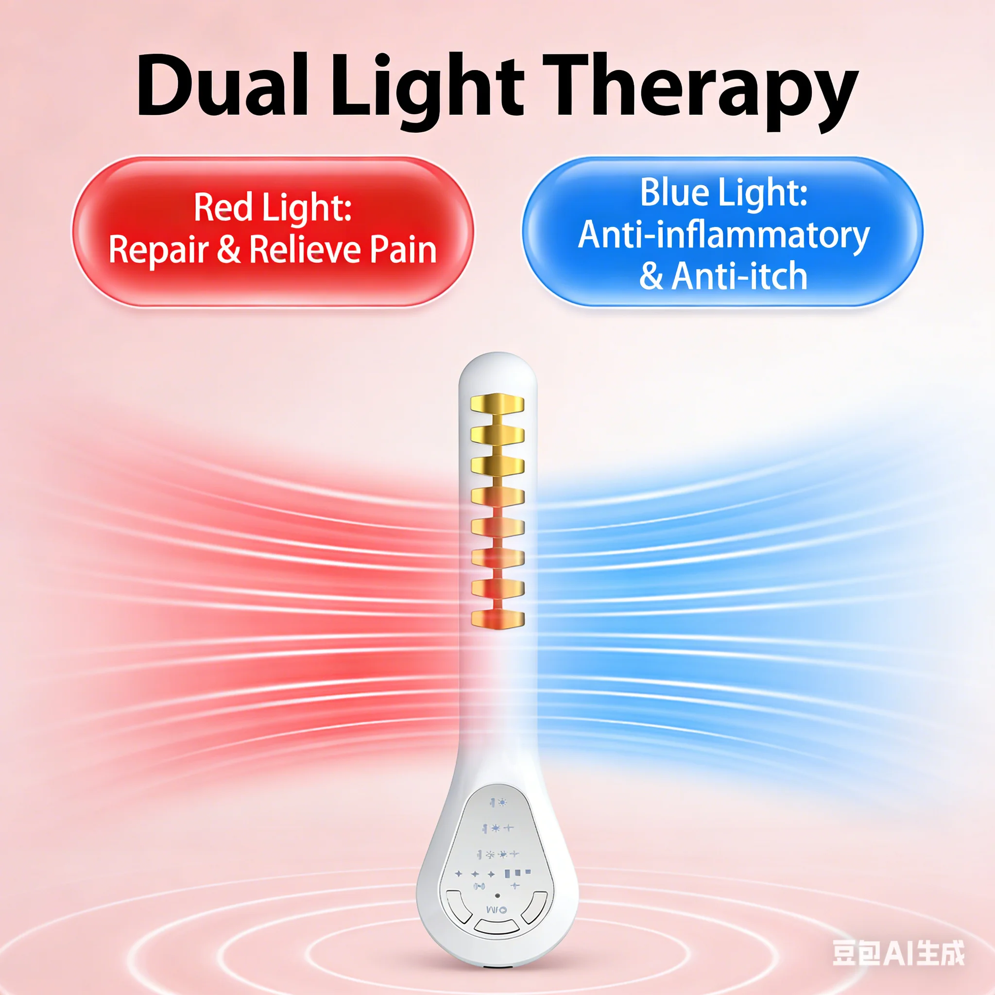 Portable Women Intimate Care Wand 630nm Red 465nm Blue Light Postpartum Recovery Machine