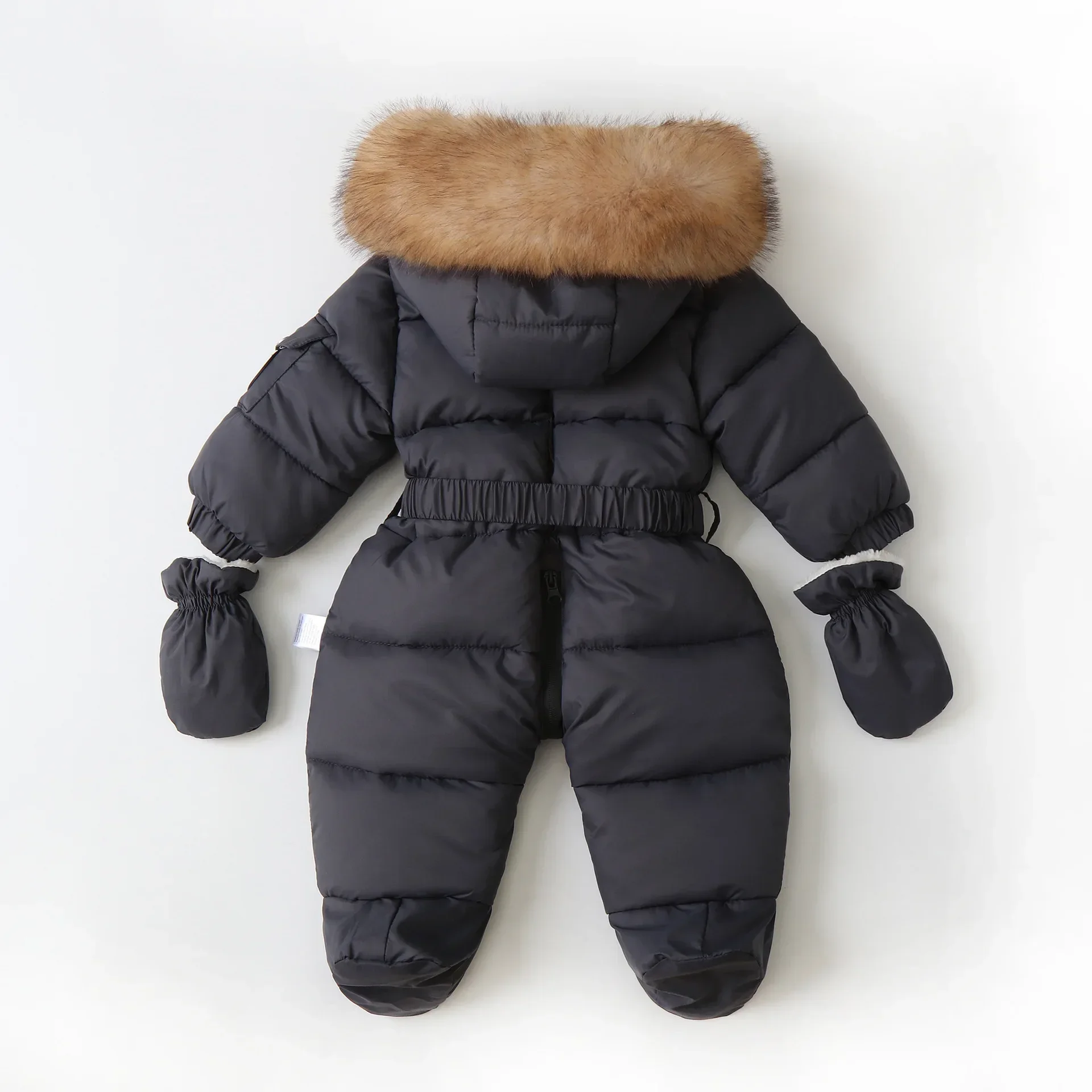 Winter Newborn Baby Jumpsuit Thicken Baby Clothes Plus Velvet Warm Baby Rompers With Gloves Hooded Infant Snowsuit Clothing