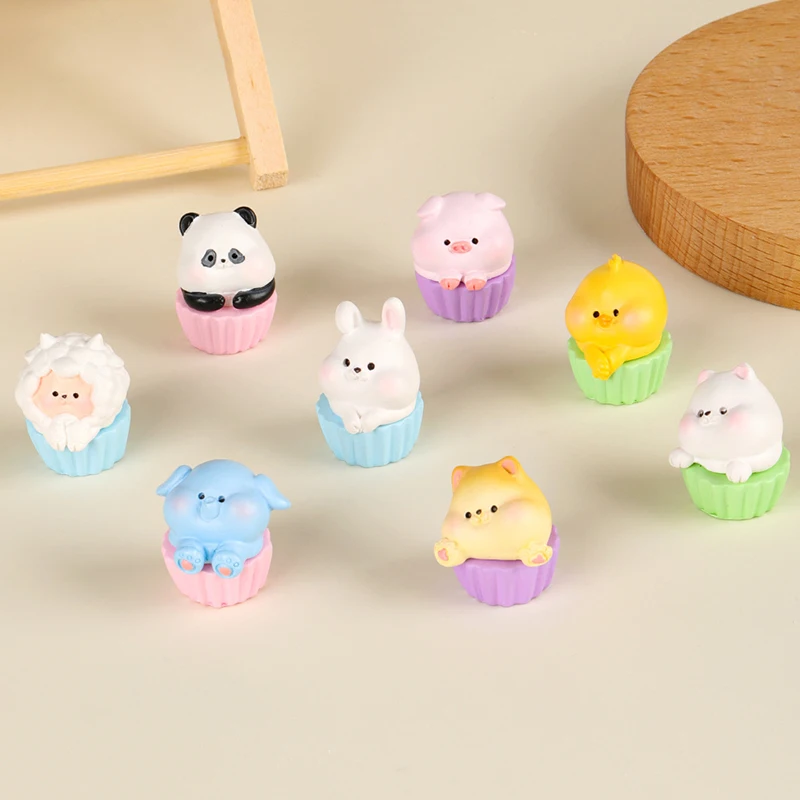 Creative Cute Mini Paper Cup Animals Decoration Micro Landscape Ornament DIY Home Decorations Cartoon Mini Ornaments Gifts