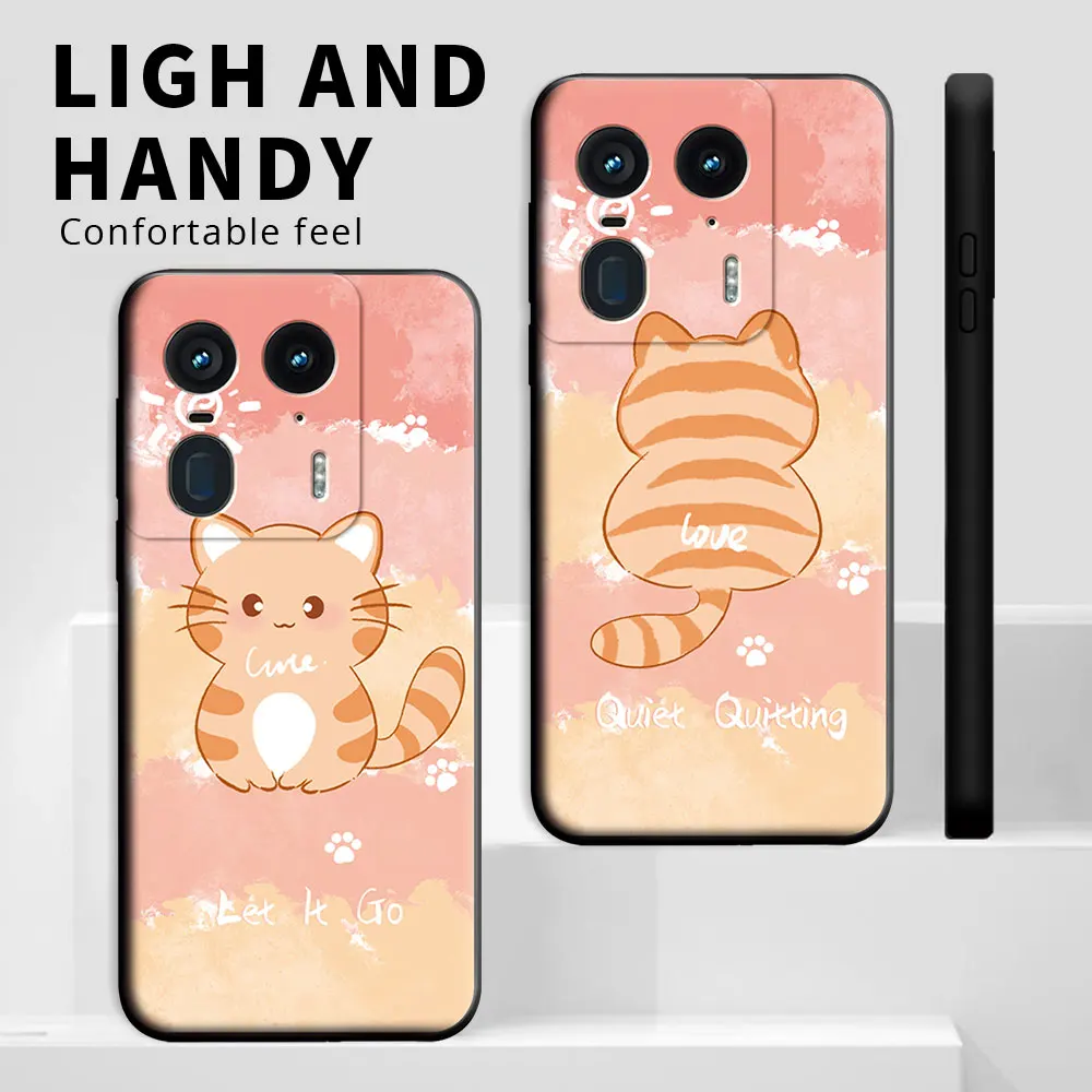 For Moto Edge 50 Ultra 50 Fusion Case Cartoon Cute Cat Flower Silicone Soft Phone Case For Motorola Moto X50 Ultra Back Cover