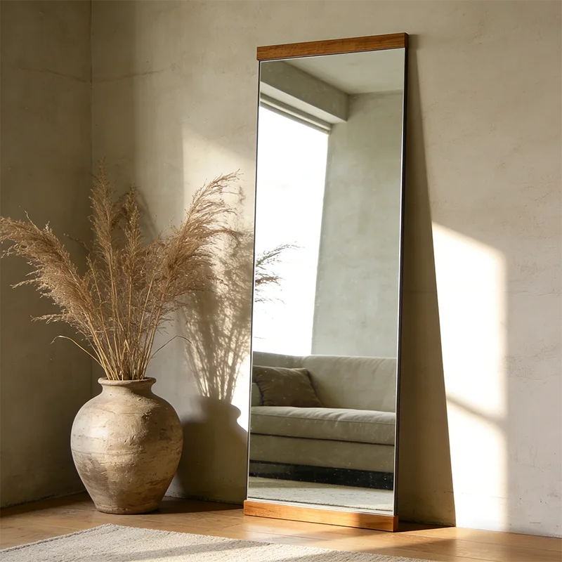 

Floor Square Mirror Modern Compact Vanity Aesthetic Standing Big Full Body Mirror Funky Long Spiegels Living Room Decorations