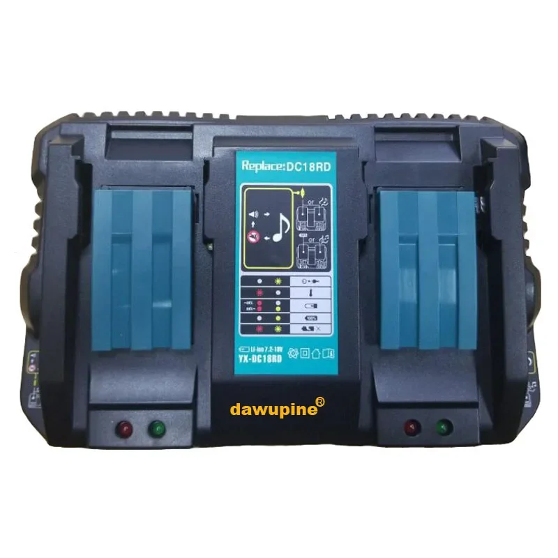 Double Li-ion Battery Charger 4A Charging Current for Makita 14.4V 18V BL1830 Bl1430 DC18RC DC18RA Power tool