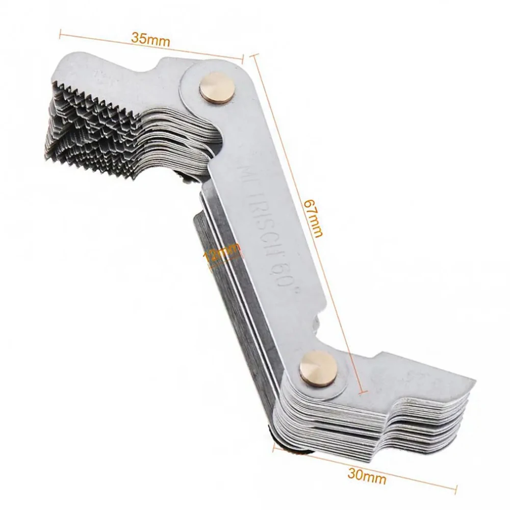KATWAY เกจวัดระยะเกลียวสแตนเลส – เกจวัดปลั๊กเมตริกและสกรูอิมพีเรียล, 60 °   & 55 °   เครื่องมือวัดเกลียว HH-AA397