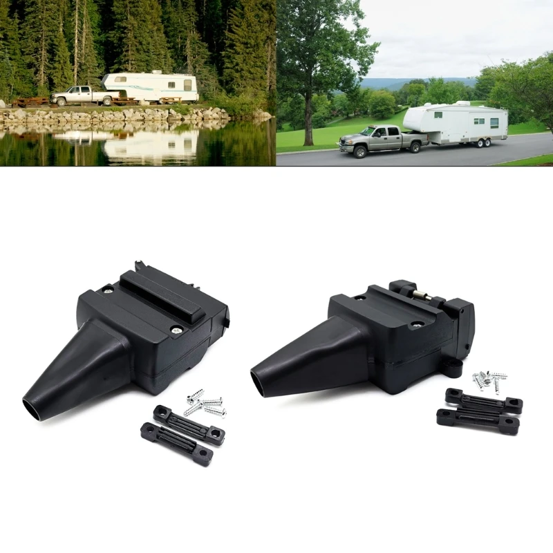 12 Pin Flat Trailer Socket Plug Set Connector Female & Male Boats DropShipping