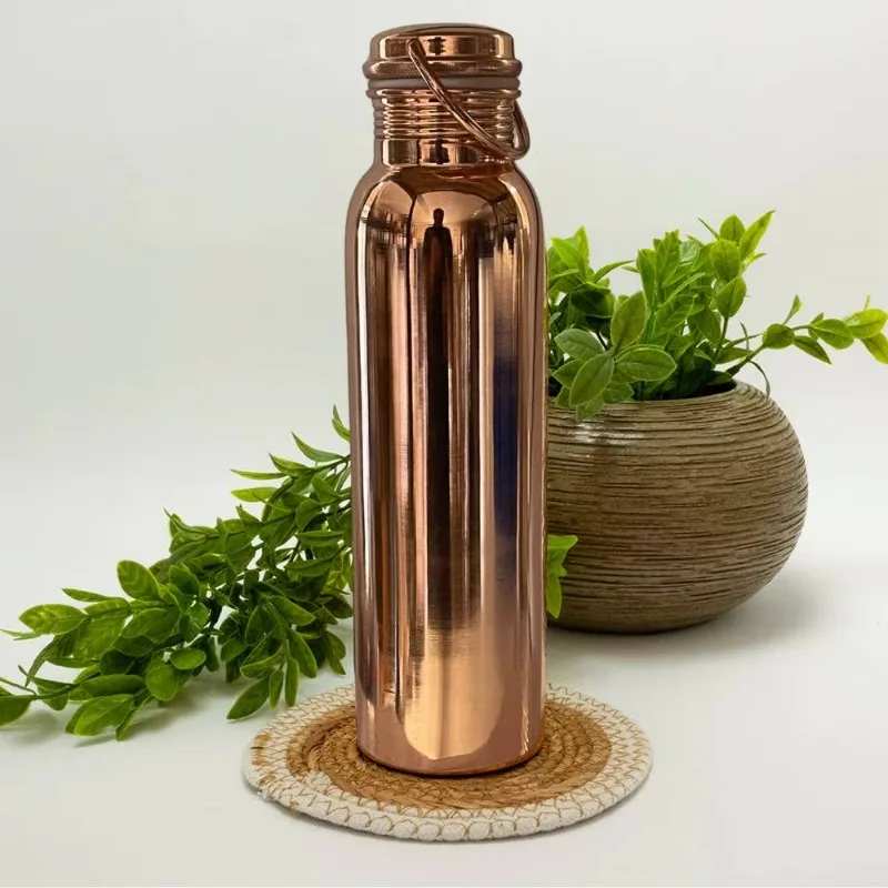 Vintage Copper Pattern Plastic Drinkware Set 1L Leak Proof Bottle for Outdoor Travel Home
