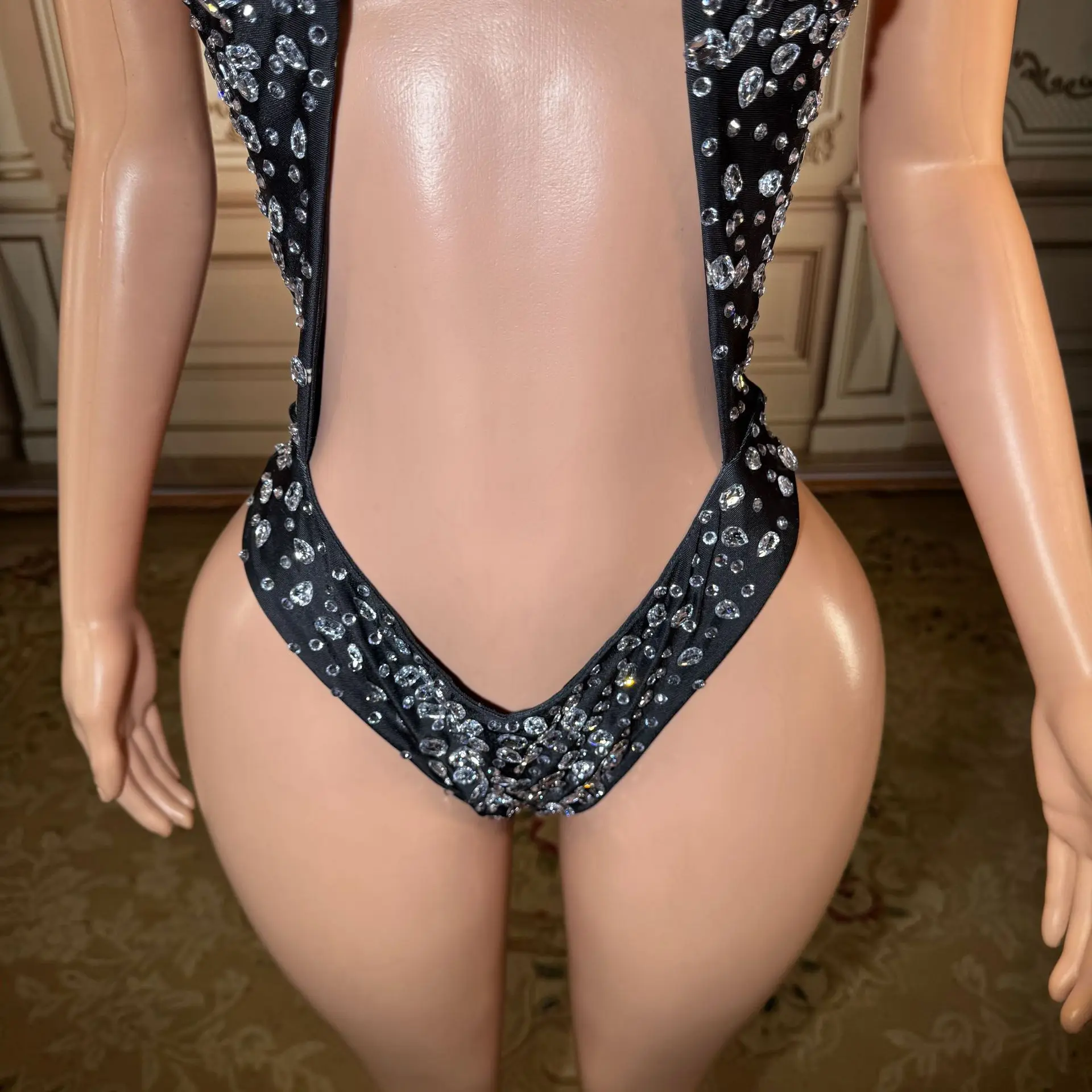 Hot Fashion Bikini Rhinestone Bra & Panty Underwear Set Romantic Temptation Mature Women Sexy Lingerie Set