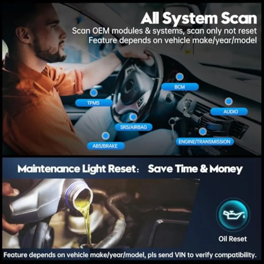 AD20 Pro Obd2 الماسح الضوئي للسيارة 2025 قارئ الرمز اللاسلكي آيفون أندرويد جميع أداة تشخيص النظام لفحص المحرك ABS SRS