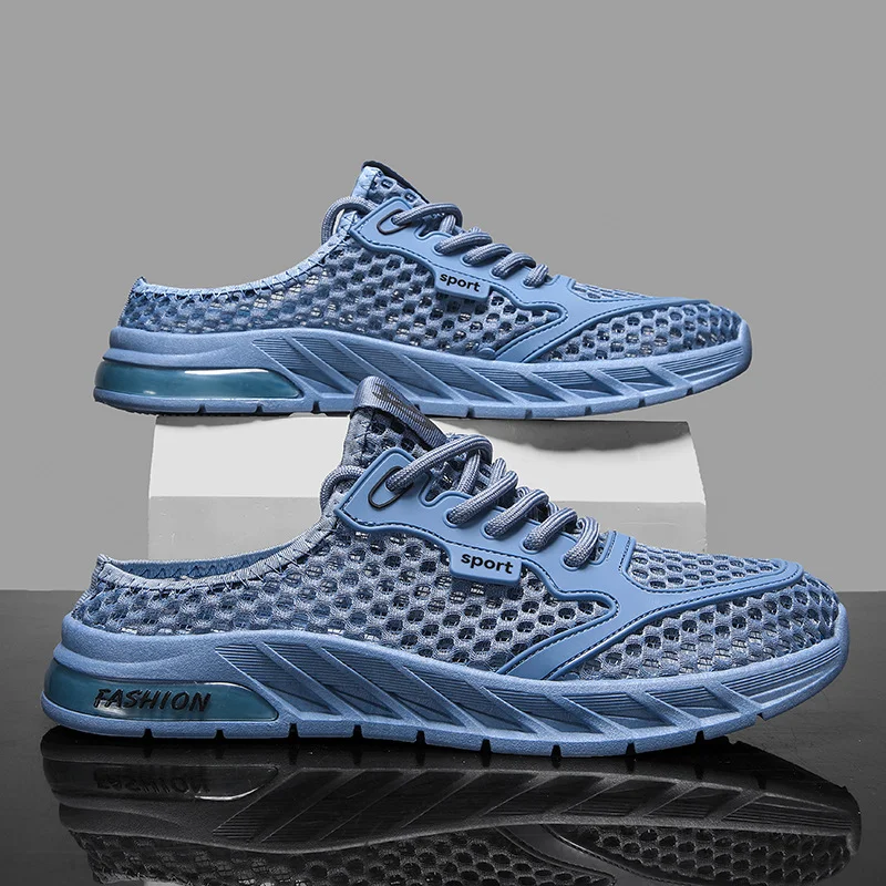 

Outdoor Men Baotou Half Slippers Summer Mesh Breathable Casual Shoes Loafers Fashion Comfortable Tenis Sneakers Chaussures Femme
