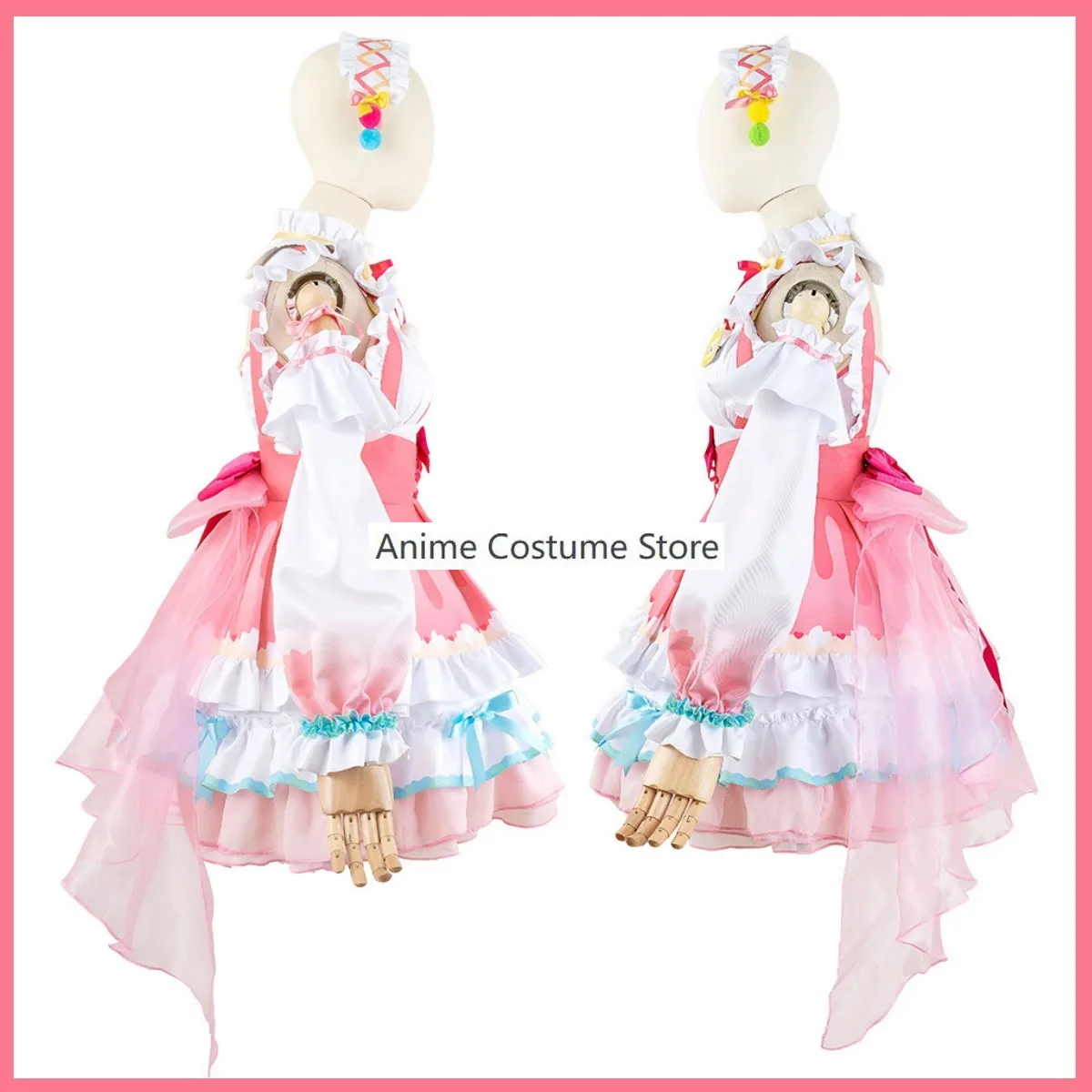 Nijisanji Virtuele Youtuber Sakura Miko Cosplay Kostuum Pruik Roze Lolita Jurk Schoenen Vrouw Sexy Kawaii Halloween Carnaval Pak