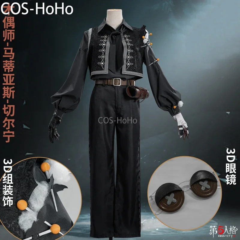 COS-HoHo Identity V Matthias Czernin Puppeteer Game Suit Handsome Uniform Cosplay Costume Halloween Party Role Play Outfit Men