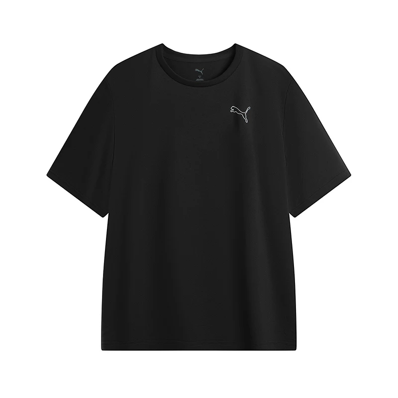 

Puma Black Sports Casual Round Neck Short-Sleeved T-Shirt Men's and Women's Clothing 52740201