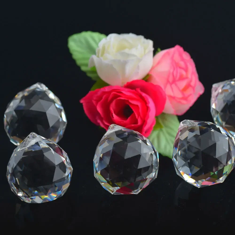 20/30/40mm Crystal Ball Clear Crystal Prisms Chandelier Crystals Pendants Accessories DIY Bead Curtain Hanging Ornament Ball