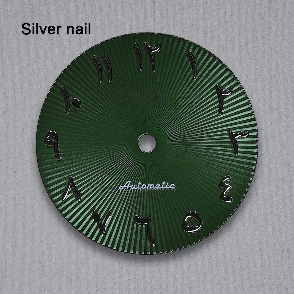 28.5 ミリメートル S ロゴアラブダイヤル NH35/NH36/8215 ムーブメントに適した垂直グレインダイヤル高品質時計修正アクセサリー