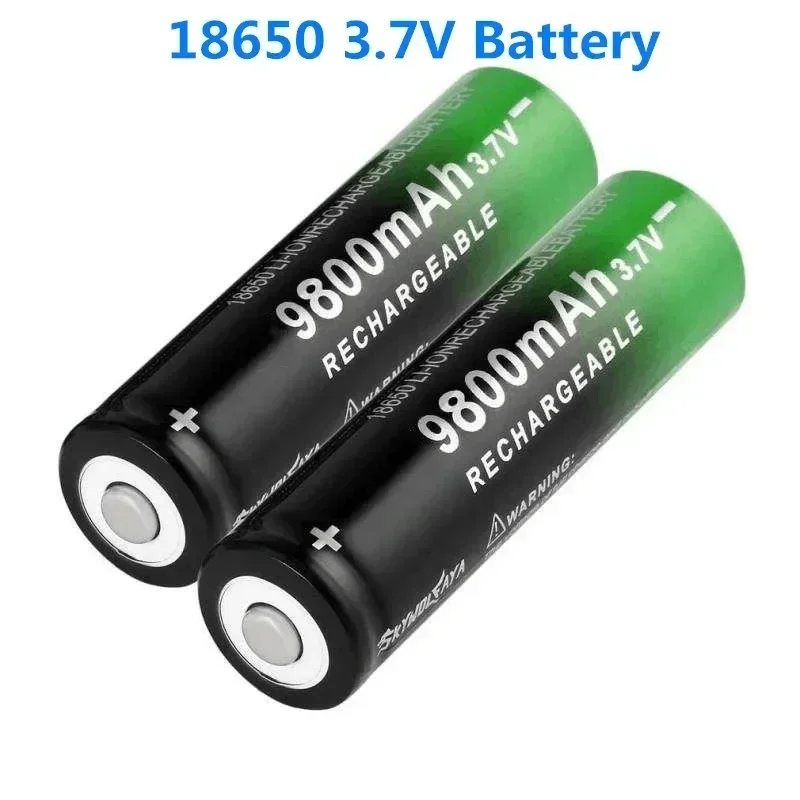 

Lithium ion battery 18650, 3.7 V, 9800mAh, LED flashlight rechargeable battery, speaker, fast charging, high-quality battery