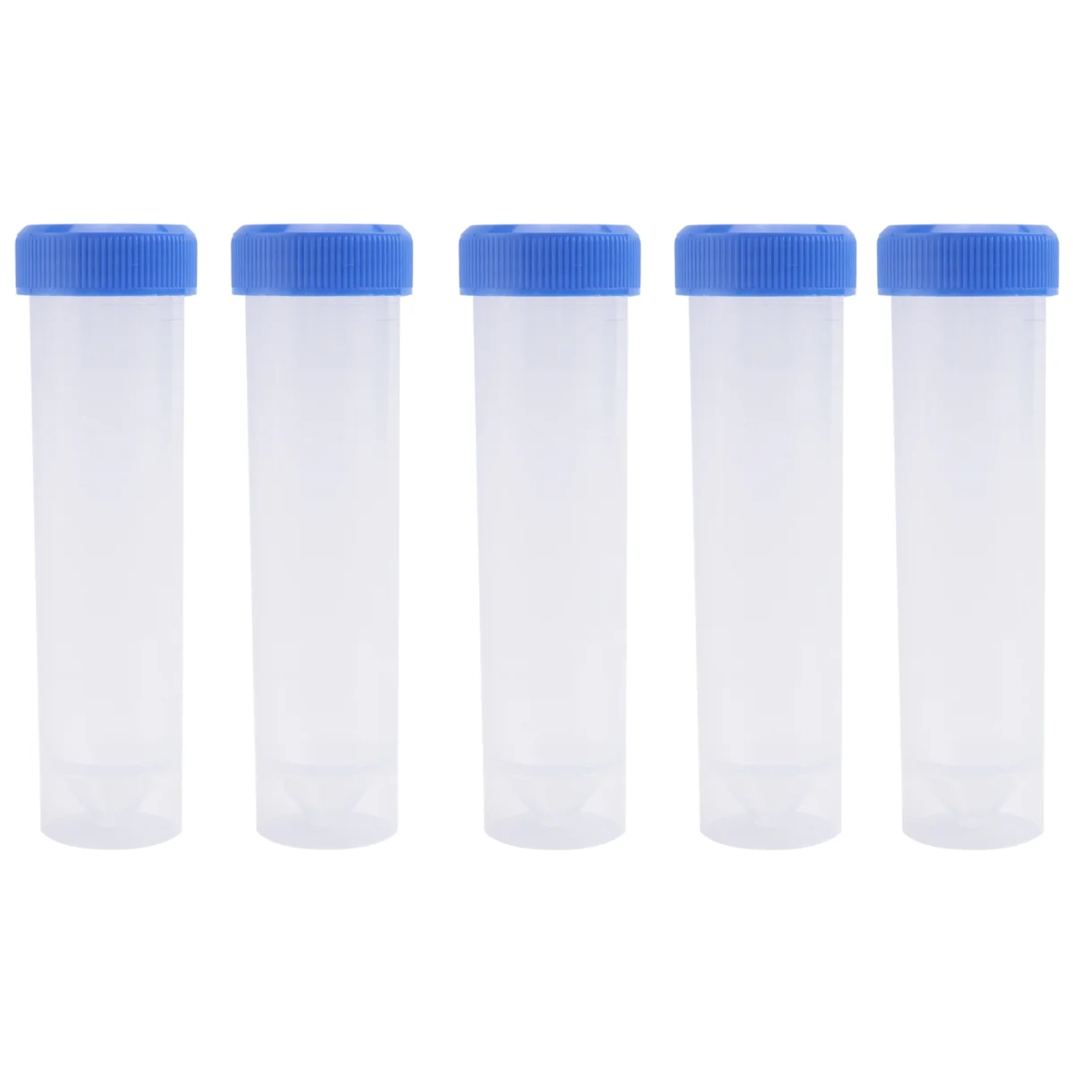 5 Pieces 50ml Plastic Transparent Centrifuge tube with scale Plastic test tube with Screw Cap