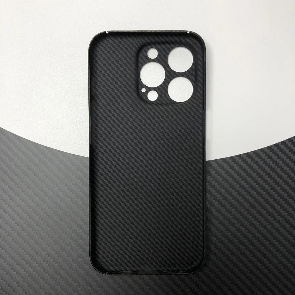 Black phone case for Apple iPhone 16 Pro ip16pro 16pro 16p Kevlar case real Aramid Carbon Fibe case Geometric lightweight 01