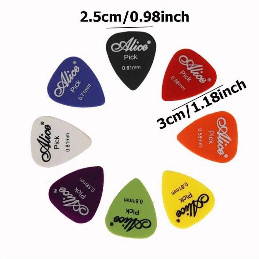 30pcs Boxed ABS Picks 0.58mm-1.5mm Multi Thickness Guitar Picks Suitable for Guitar Ukulele Bass String Instrument Accessories