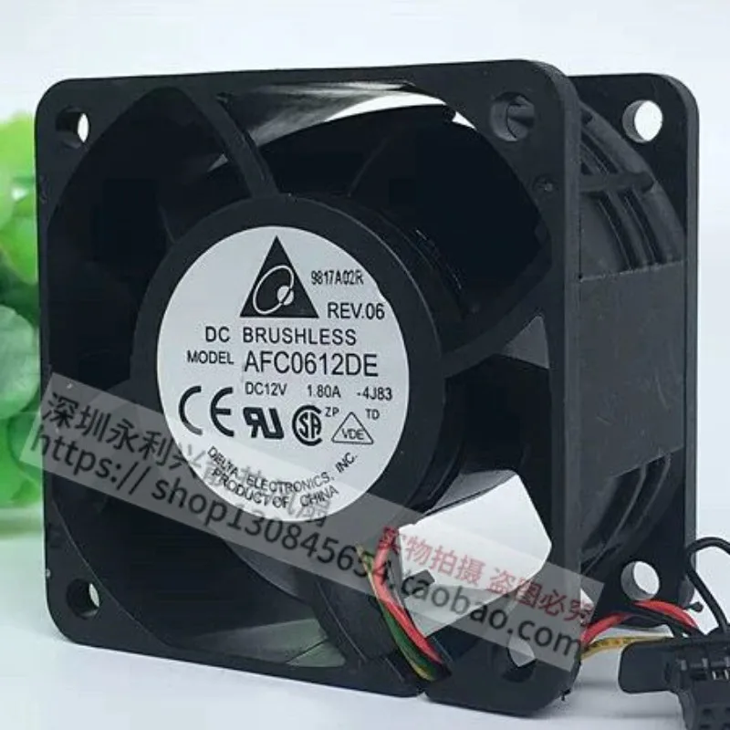 12V 1.80A 6038 4-Wire PWM Temperature Controlled Cooling Fan High Airflow Quiet Operation Durable Brushless Computer Case Fan fo