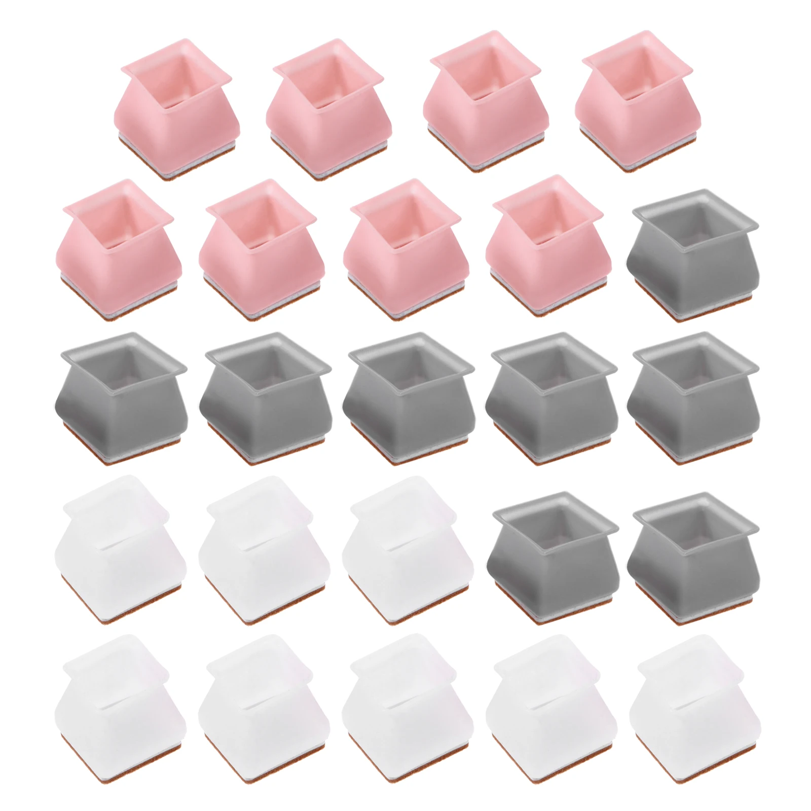 

24pcs Chair Foot Cover Table Feet Covers Desk Sleeve Leg Protectors Anti Scratch Noise Reduction Furniture Pads Mat Silicone
