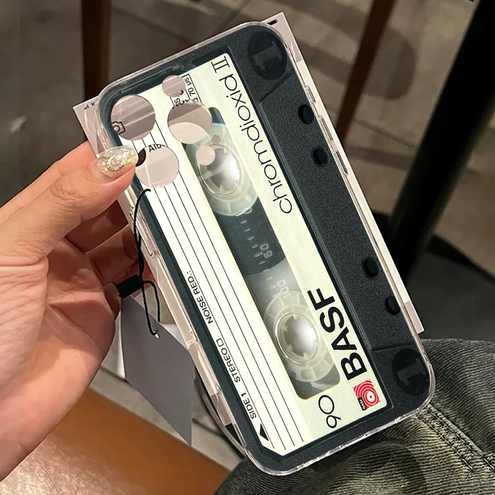 Retro-Kassetten-Kunst Klare Hülle für Samsung Galaxy S25 S24 S23 Ultra S22 S21Plus FE A56 A55 A54 A53 A36 A35 A34 5G PC Funda – Detail 8