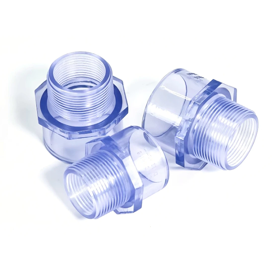 

Transparent UPVC Pipe Connector Aquarium Fish Tank Drain Pipe Quick Connector External Thread Connector Valve 20~63mm