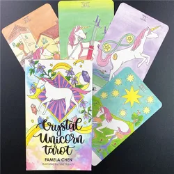 High Quality Crystal Unicorn Tarot Cards Family Holiday Party Playing Cards Deck Tarot Card Board Games