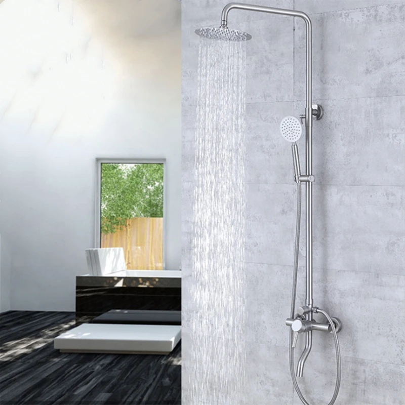 Système de douche de bain contemporain, robinet en acier inoxydable 304, ensemble de centre commercial, douche de qualité supérieure