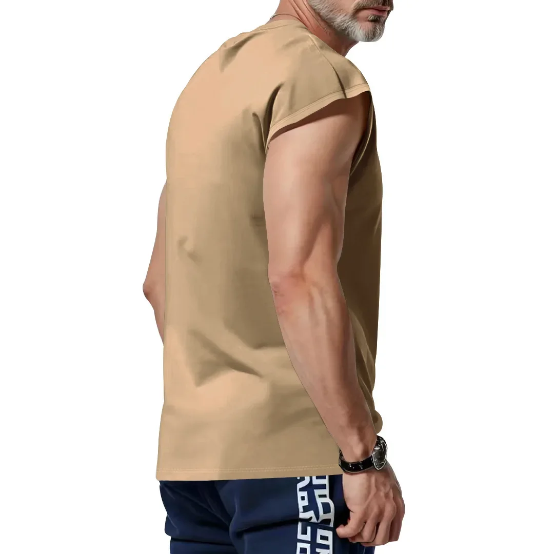 Cross-Border Herrenbekleidung Sommer Neues Ärmelloses T-Shirt Jugendliche Lässige Lockere Dünne Weste für Männer – Detail 6