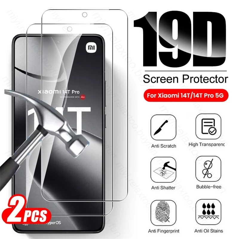

2Pcs 9H Tempered Glass Full Cover Screen Protector for Xiaomi 14T Pro 5G Protective Glass Xiaomi14T Xiomi Mi14T Mi 14T 14 T T14