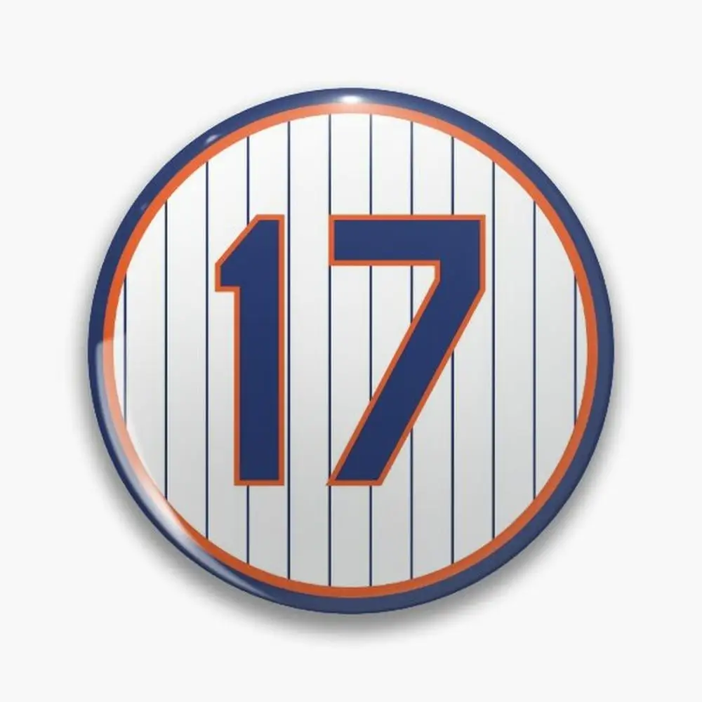 Keith Hernandez #17 Jersey Number Pin Buttons Brooches  Jewelry Accessory Customize Brooch Fashion Lapel Badges