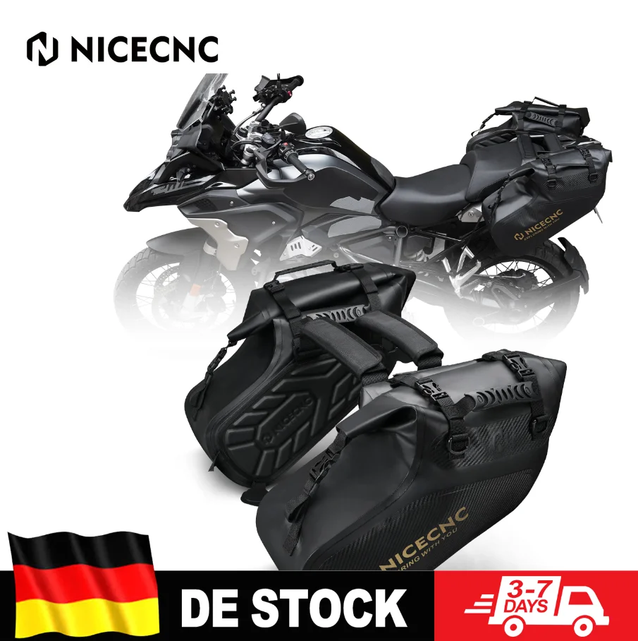 (EU-Lager) NICECNC Motorrad-Satteltaschen, wasserdicht, hitzebeständig, Motorrad-Seitentaschen, Offroad-Ausflug, Reisen, Moto-Aufbewahrung