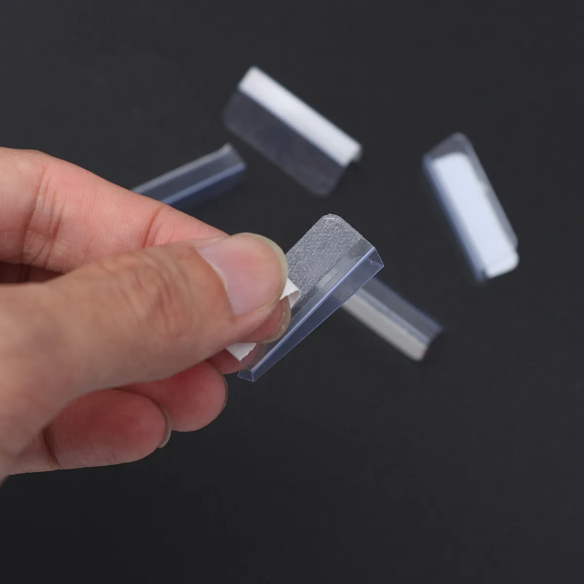 

100Pcs Earring Hook Adapters Transparent Plastic Lip Hangers Jewelry Display Cards Ear Studs Holders Countertop Organizer